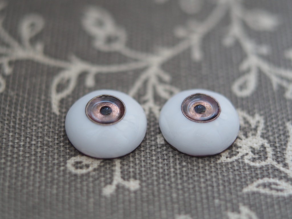 15mm/7.5mm グレー系カッパータイプ 七宝グラスアイ