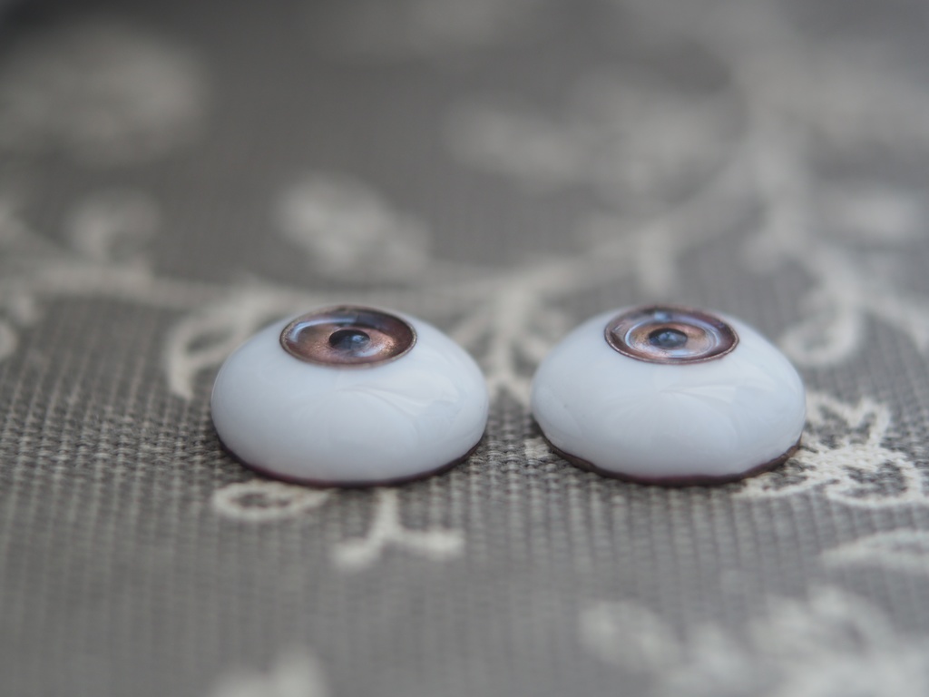 15mm/7.5mm グレー系カッパータイプ 七宝グラスアイ