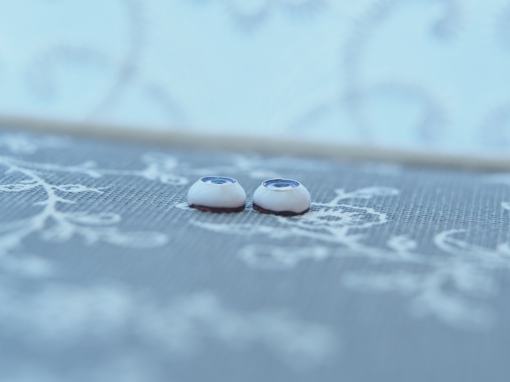 8mm/5mm パープル×ピンクグラデーション ジェムタイプ 七宝グラスアイ