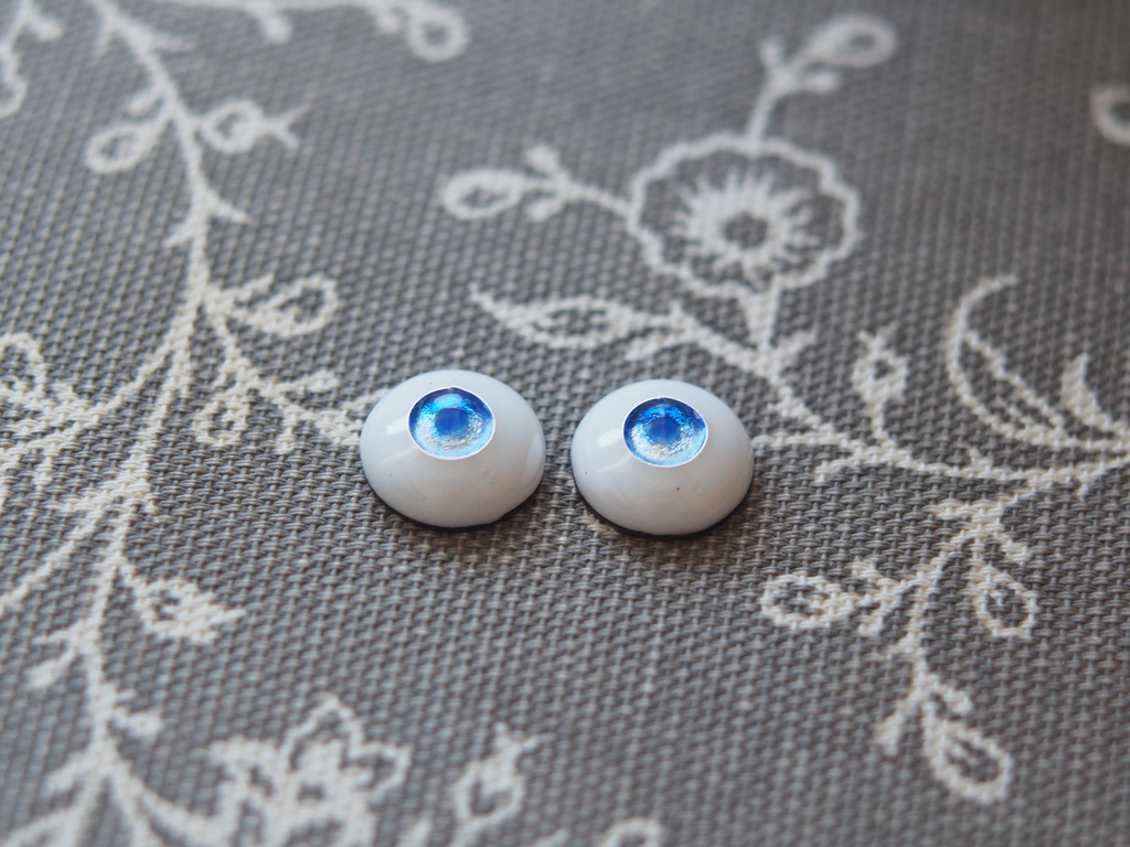 12mm/6mm ブルーグラデーション ジェムタイプ 七宝グラスアイ