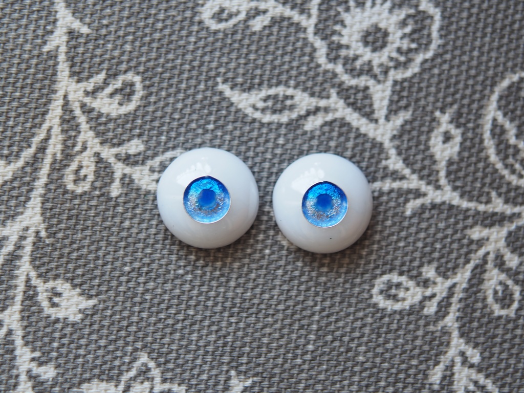 12mm/6mm ブルーグラデーション ジェムタイプ 七宝グラスアイ