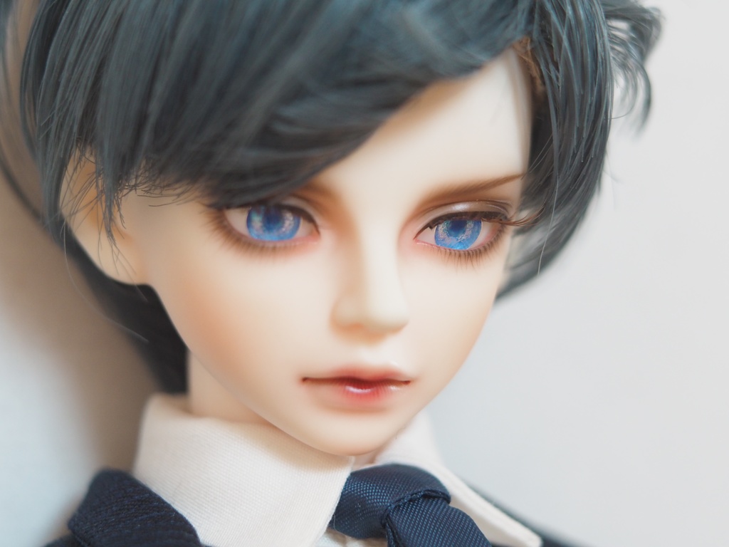 12mm/6mm ブルーグラデーション ジェムタイプ 七宝グラスアイ