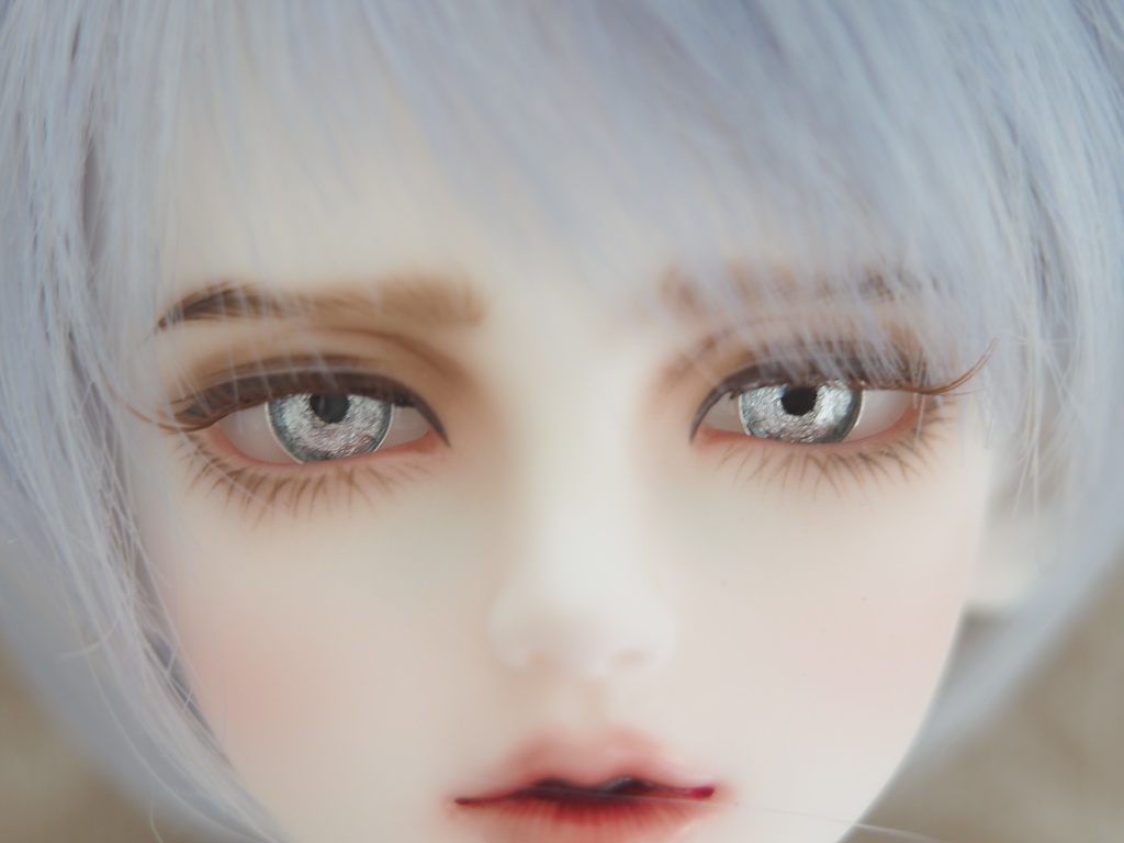 13.5mm/6mm 小虹彩シルバー系 ジェムタイプ 七宝グラスアイ