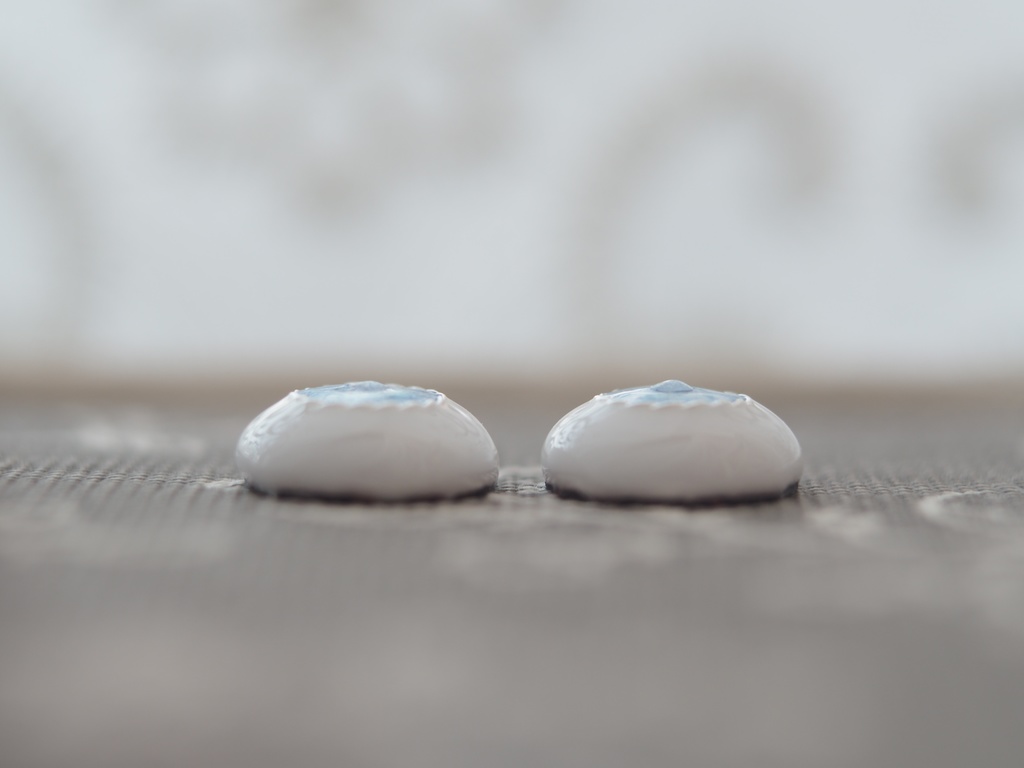 13.5mm/8mm ブルーグラデーション より線ジェムタイプ 七宝グラスアイ