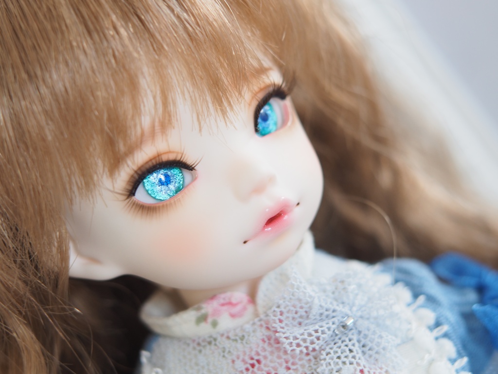 14mm/6.5mm ブルーグリーン系 水彩タイプ 七宝グラスアイ