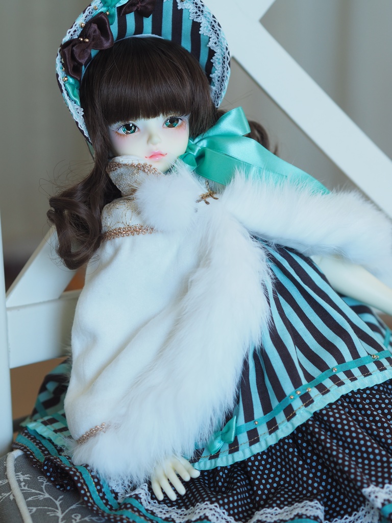 16mm/8mm チョコレートミント ジェムタイプ 七宝グラスアイ