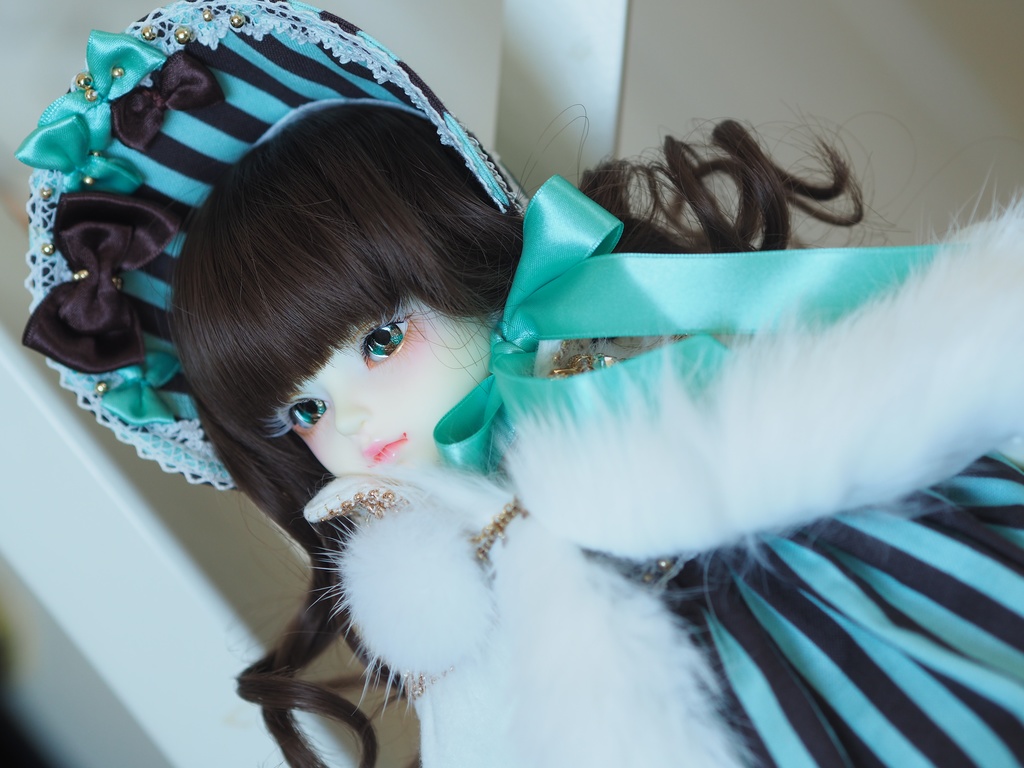 16mm/8mm チョコレートミント ジェムタイプ 七宝グラスアイ