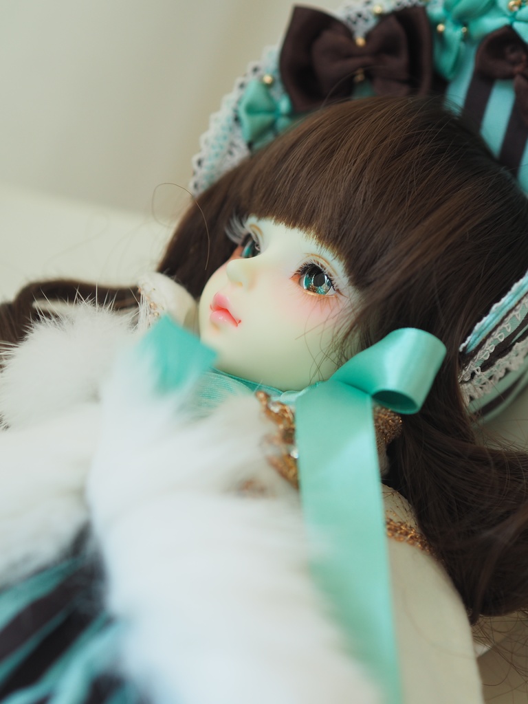 16mm/8mm チョコレートミント ジェムタイプ 七宝グラスアイ