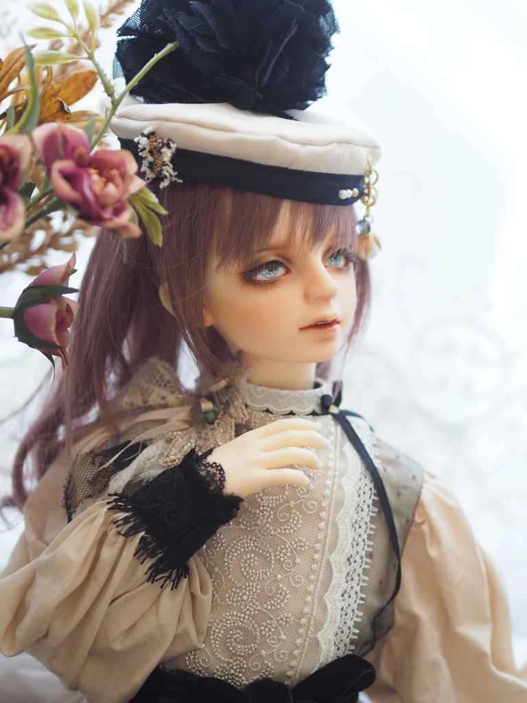 18mm/6.5mm 小虹彩イエロー×ブルー 虹彩線ありジェムタイプ 七宝グラスアイ