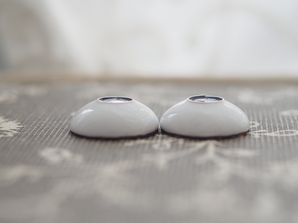 18mm/8mm 小虹彩パープル×ピンク ジェムタイプ 七宝グラスアイ