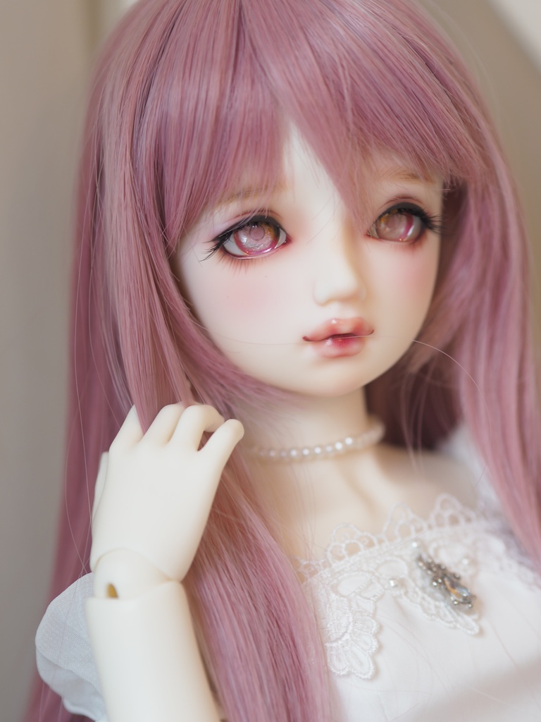 18mm/10mm ブラウン×ピンク ジェムタイプ 七宝グラスアイ