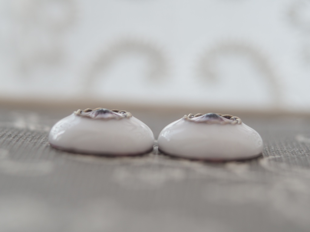 18mm/10mm ベリーレッド 真鍮より線 カッパータイプ 七宝グラスアイ