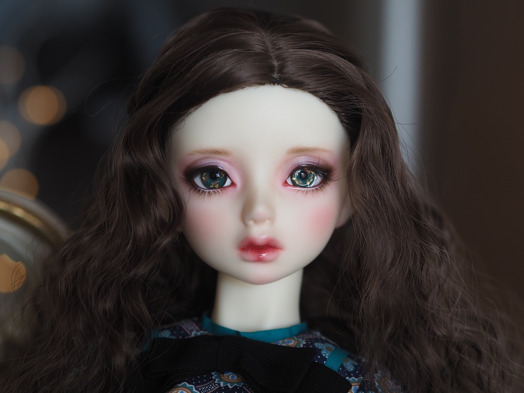 【B品】18mm/10mm グリーン系+金箔 カッパータイプ 七宝グラスアイ