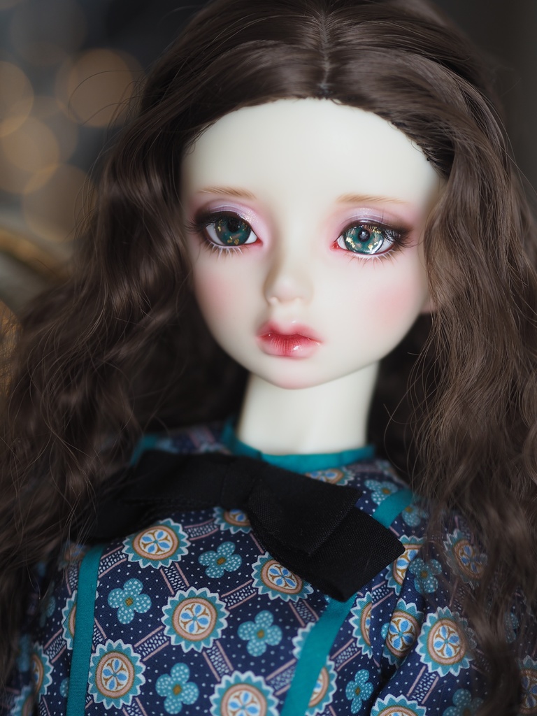 【B品】18mm/10mm グリーン系+金箔 カッパータイプ 七宝グラスアイ