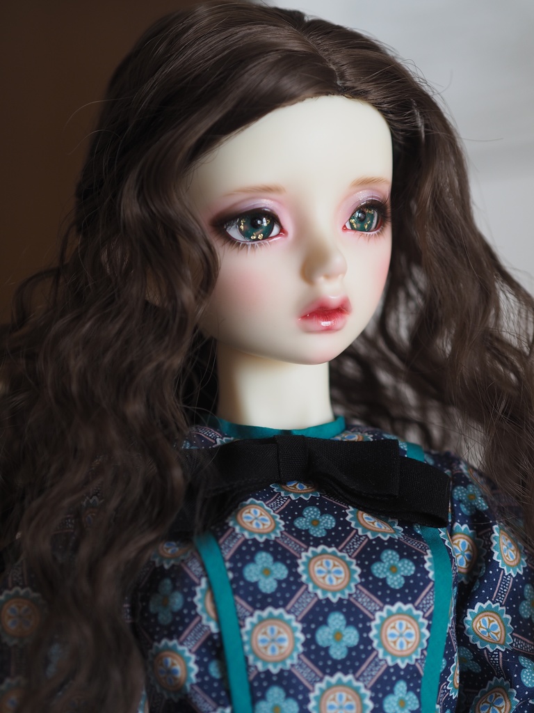 【B品】18mm/10mm グリーン系+金箔 カッパータイプ 七宝グラスアイ