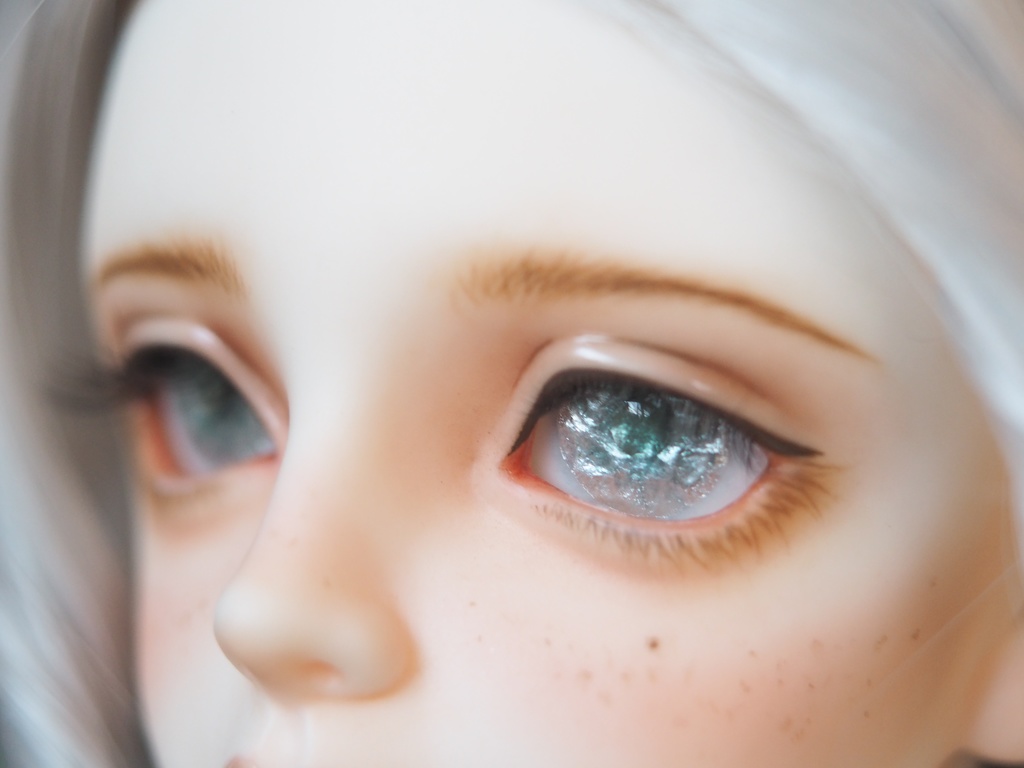 18mm/11mm グレー系水彩タイプ 七宝グラスアイ