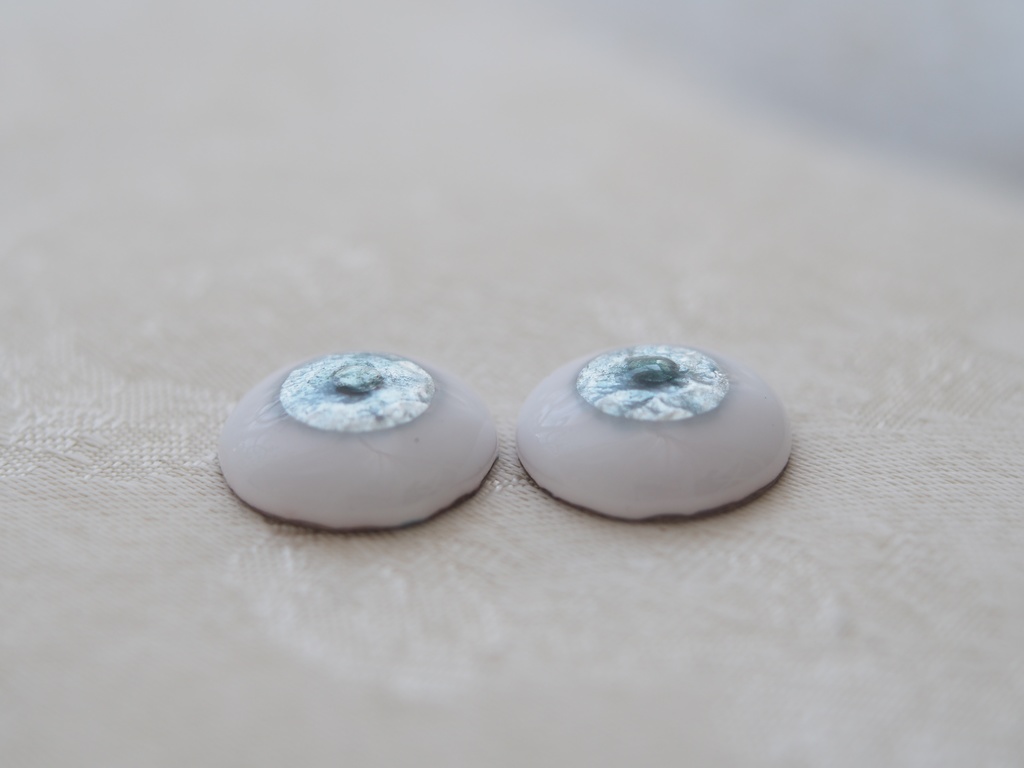 18mm/11mm グレー系水彩タイプ 七宝グラスアイ