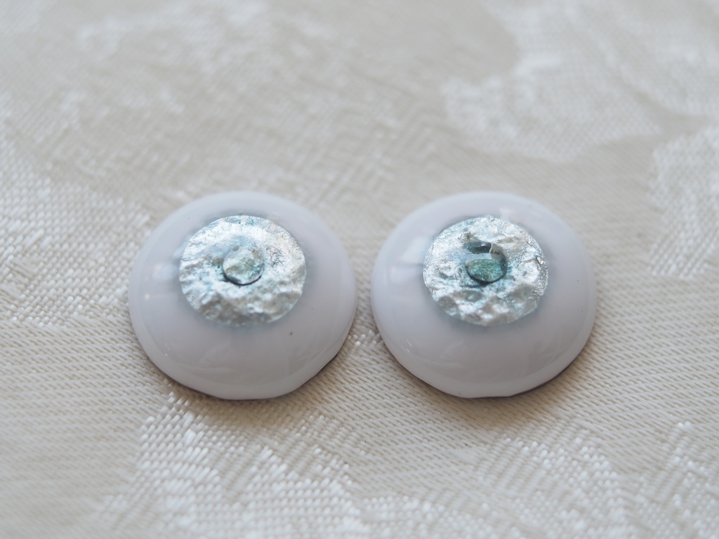 18mm/11mm グレー系水彩タイプ 七宝グラスアイ