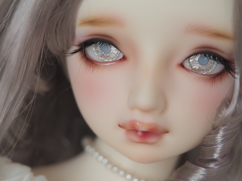 18mm/9mm 白銀 虹彩線ありジェムタイプ 七宝グラスアイ