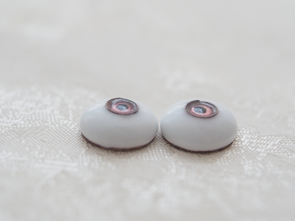 14mm/6mm 赤紫系カッパータイプ 七宝グラスアイ