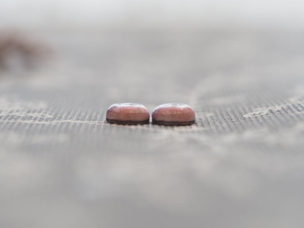 8mm パープル×ピンク 七宝グラスアイ