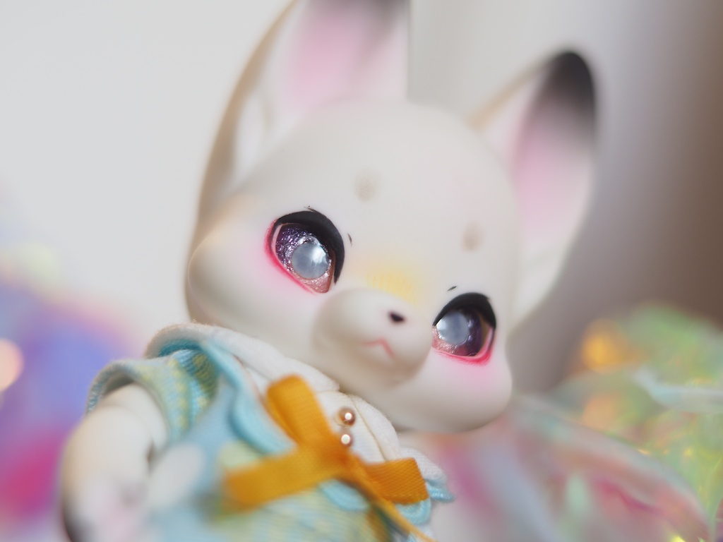 8mm パープル×ピンク 七宝グラスアイ