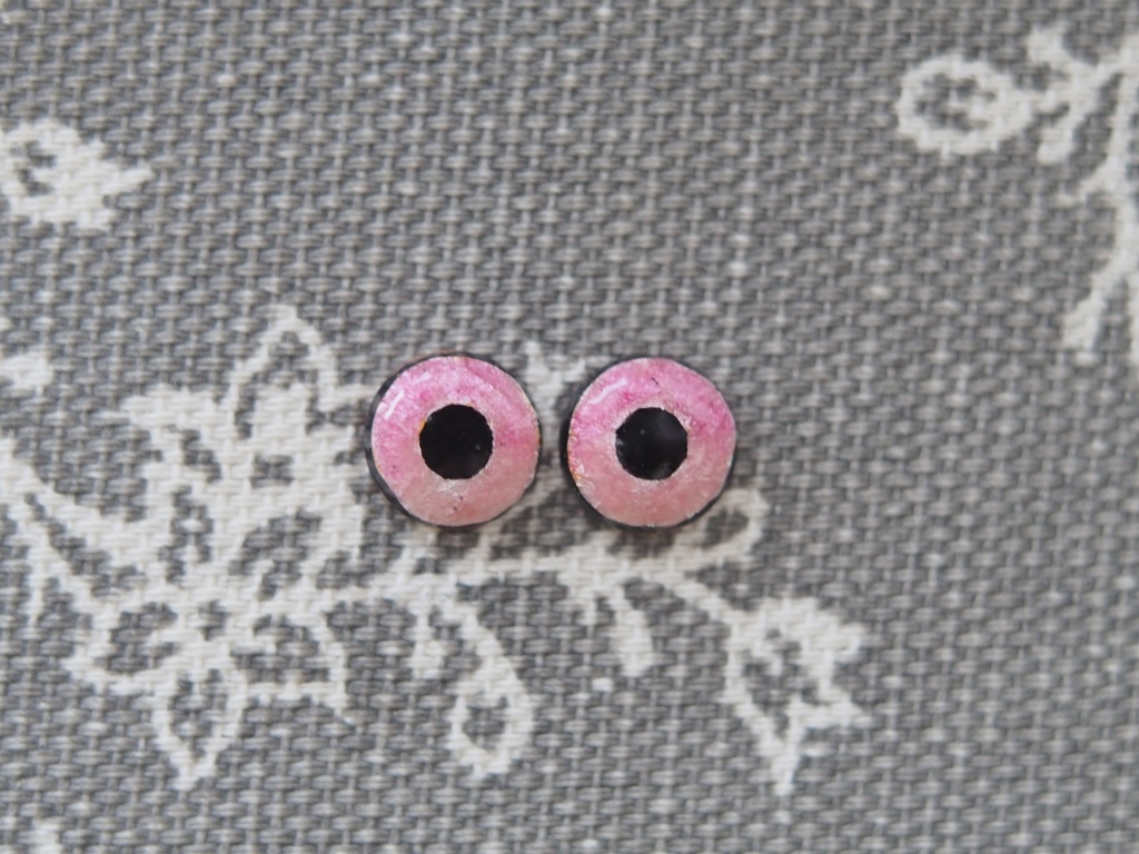 8mm白目なし ピンク系 七宝グラスアイ