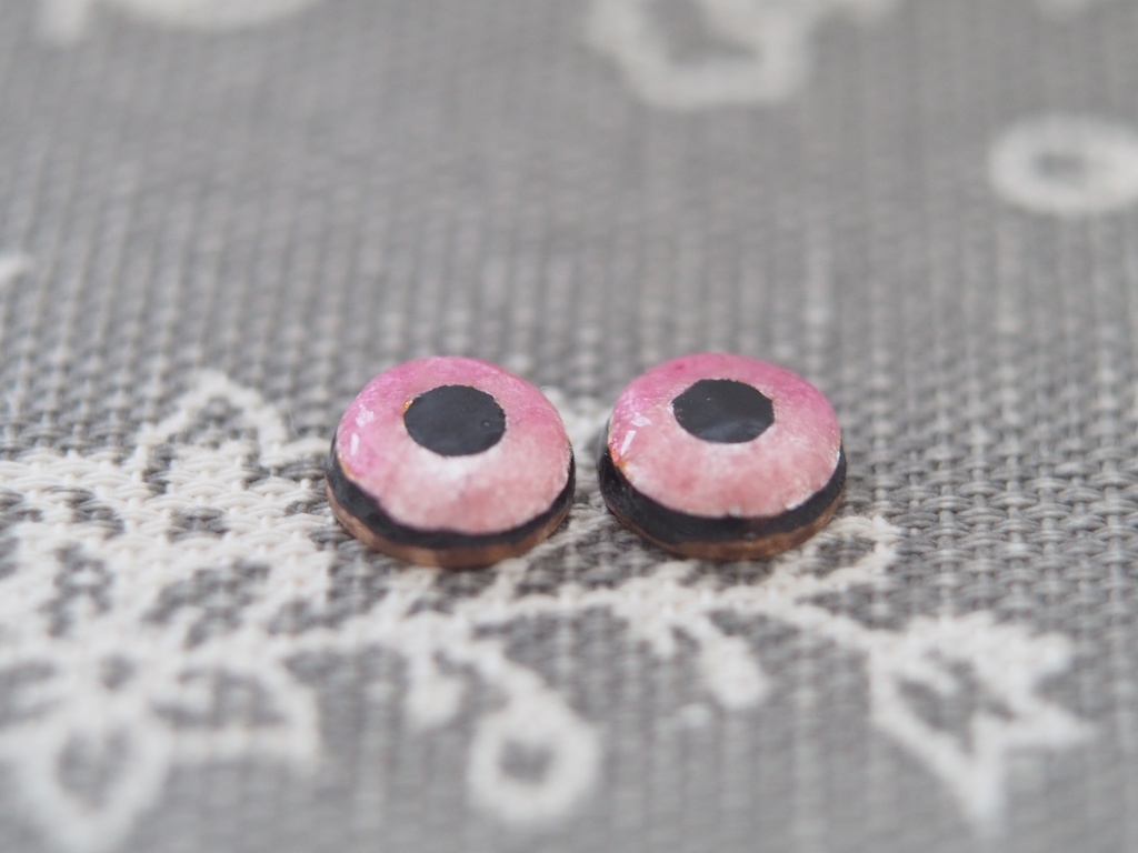 8mm白目なし ピンク系 七宝グラスアイ