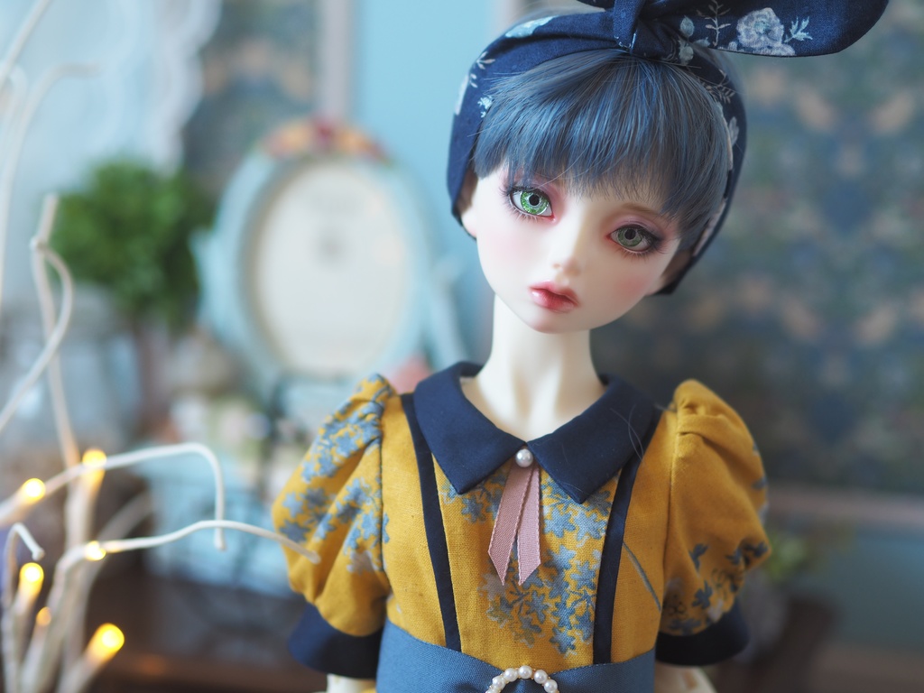 18mm/8.5mm グレー×グリーン ジェムタイプ 七宝グラスアイ