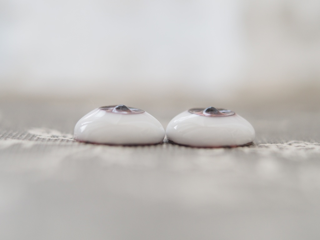 16mm/8.5mm 赤×黄 カッパータイプ 七宝グラスアイ