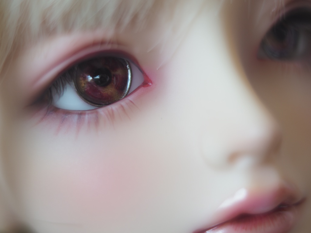 16mm/8.5mm 赤×黄 カッパータイプ 七宝グラスアイ