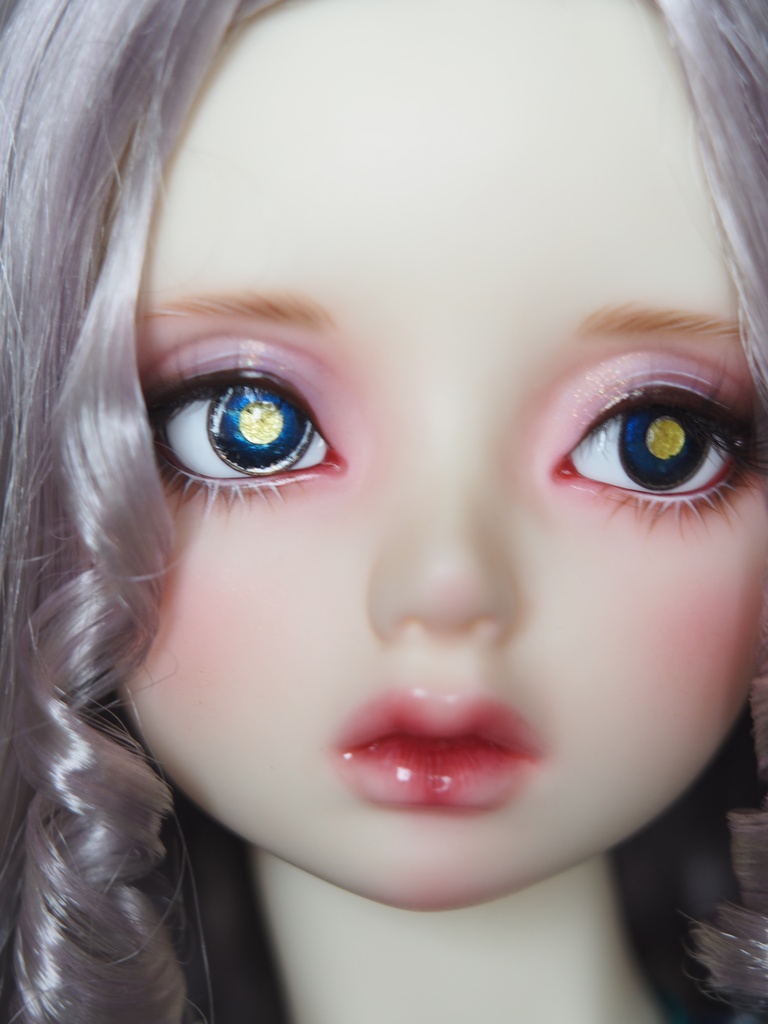 16mm/8mm 濃紺×黄（満月）カッパータイプ 七宝グラスアイ