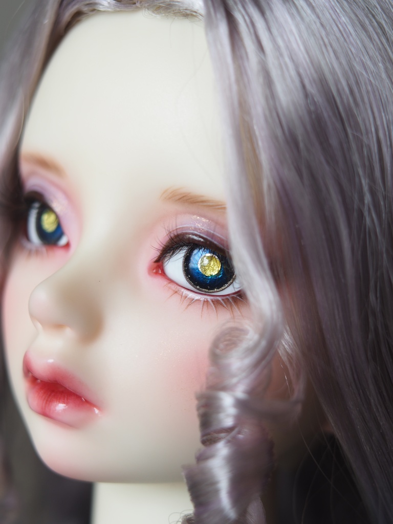 16mm/8mm 濃紺×黄（満月）カッパータイプ 七宝グラスアイ