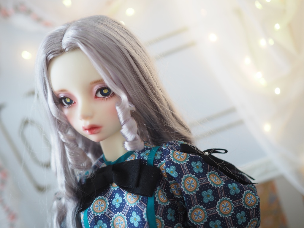 16mm/8mm 濃紺×黄（満月）カッパータイプ 七宝グラスアイ