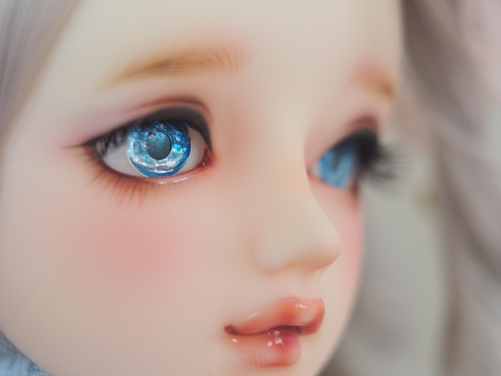 18mm/8mm ブルー系グラデーション ジェムタイプ 七宝グラスアイ