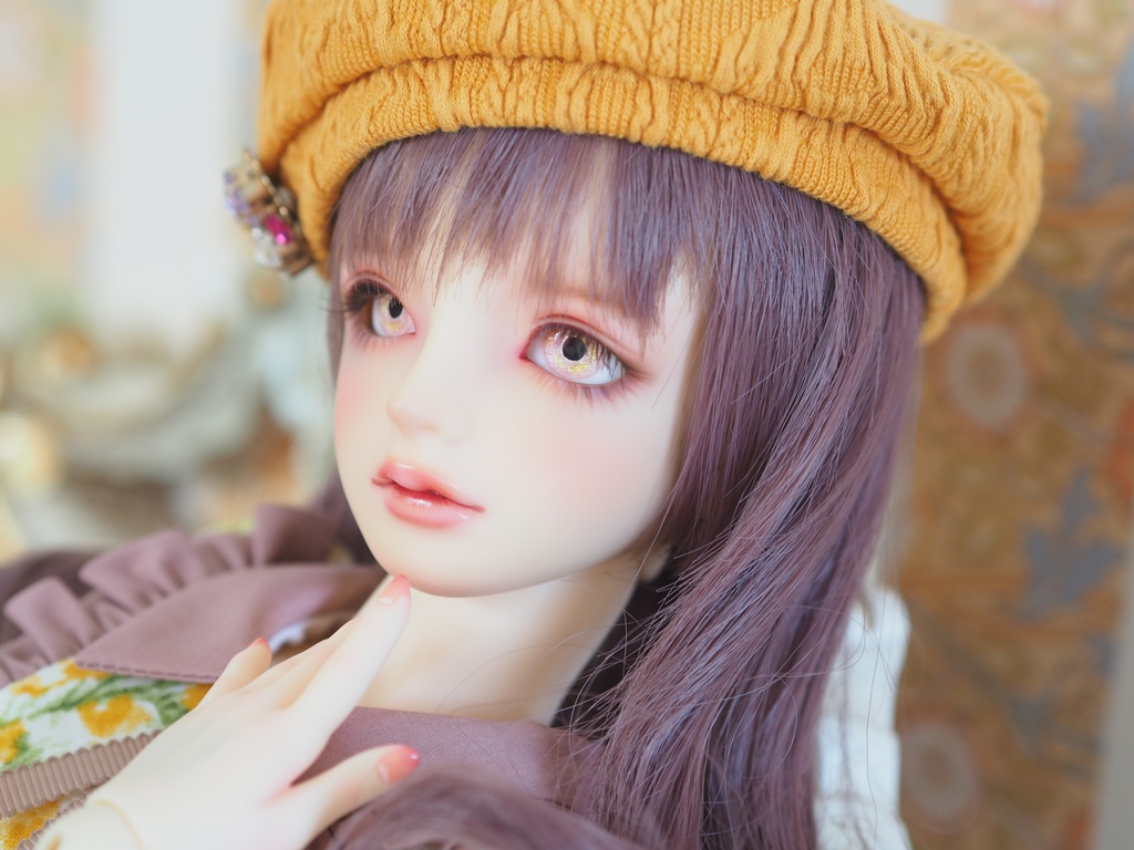 18mm/9mm ピンク×イエロー系 水彩タイプ 七宝グラスアイ