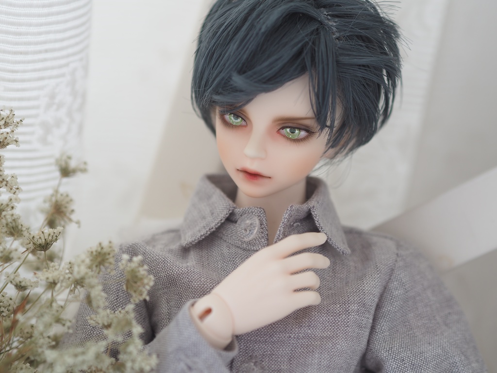 13mm/5.5mm ライトグリーン ジェムタイプ 七宝グラスアイ