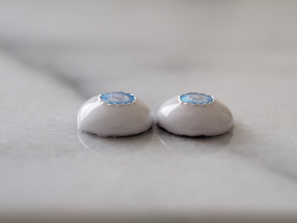 14mm/7mm ネモフィラブルー より線ジェムタイプ 七宝グラスアイ