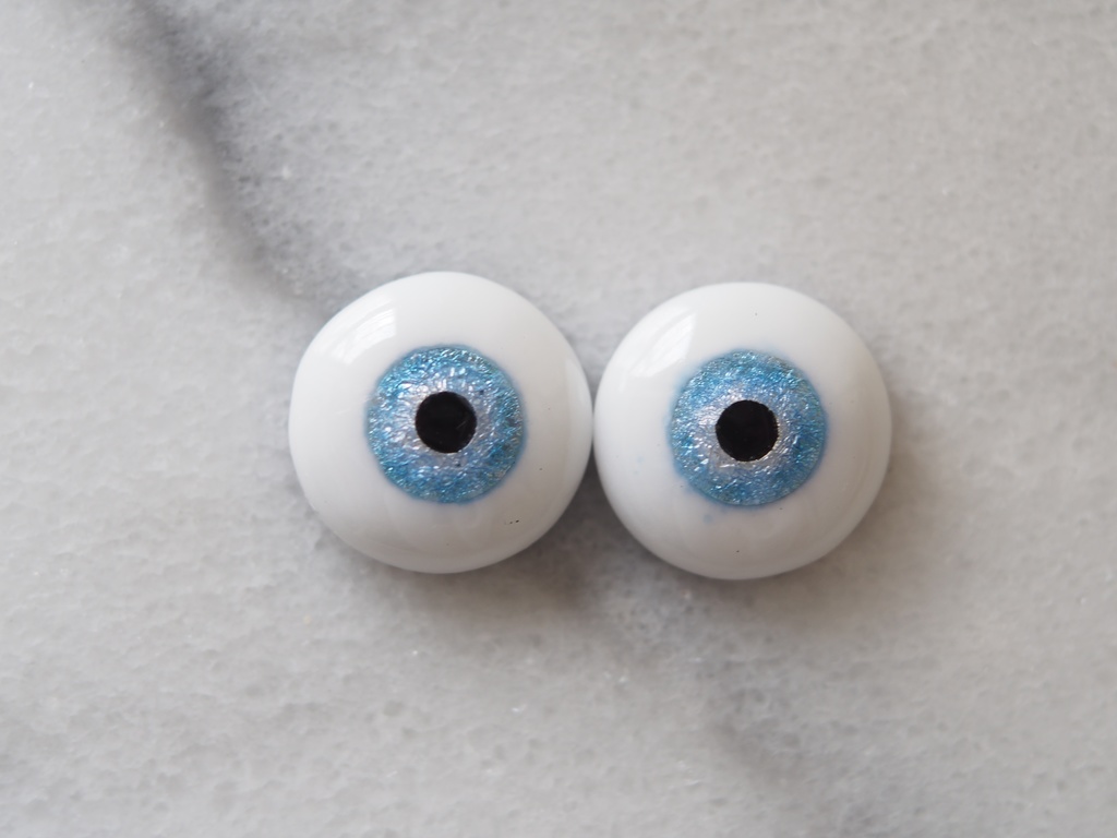 16mm/9mm ネモフィラブルー 水彩タイプ 七宝グラスアイ