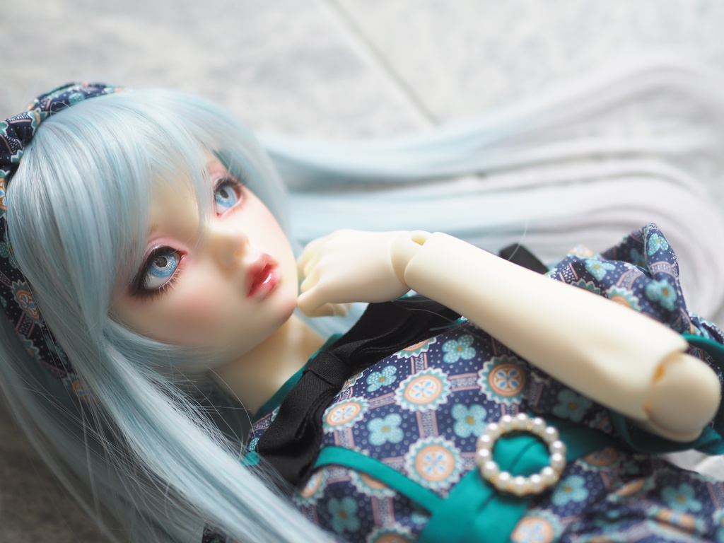 16mm/9mm ネモフィラブルー 水彩タイプ 七宝グラスアイ