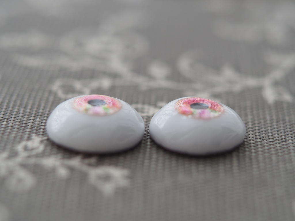 16mm/8.5mm 八重桜 水彩タイプ 七宝グラスアイ