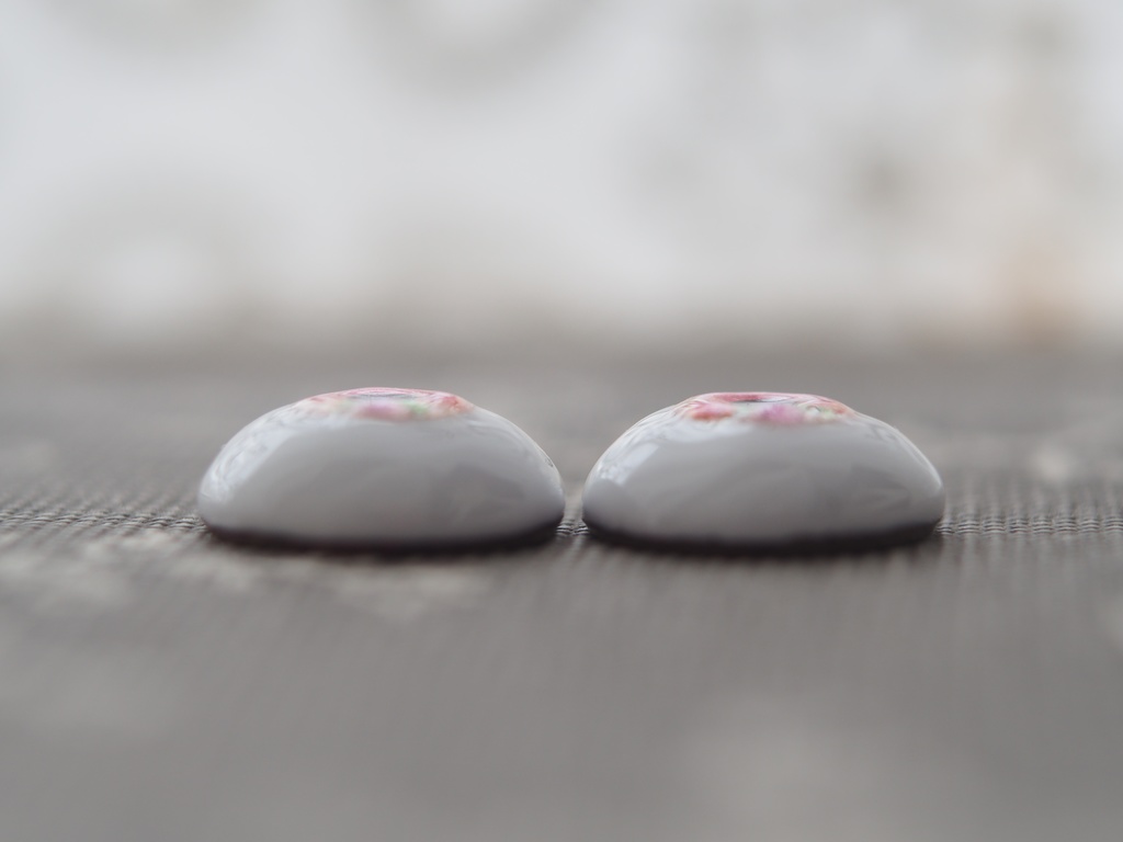 16mm/8.5mm 八重桜 水彩タイプ 七宝グラスアイ