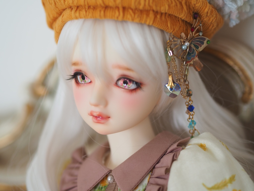 16mm/8.5mm 八重桜 水彩タイプ 七宝グラスアイ