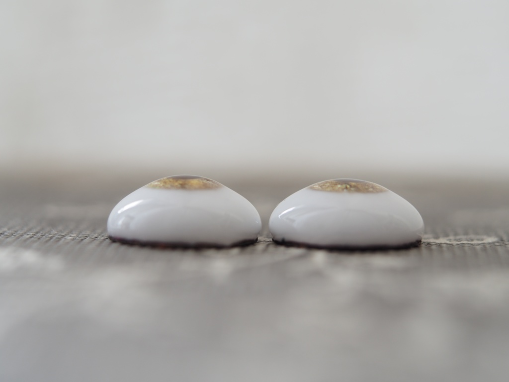 16mm/8.5mm 金茶系 水彩タイプ 七宝グラスアイ