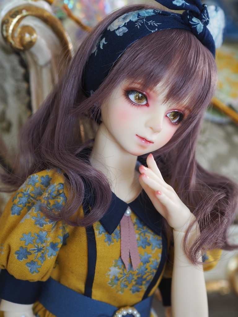 16mm/8.5mm 金茶系 水彩タイプ 七宝グラスアイ