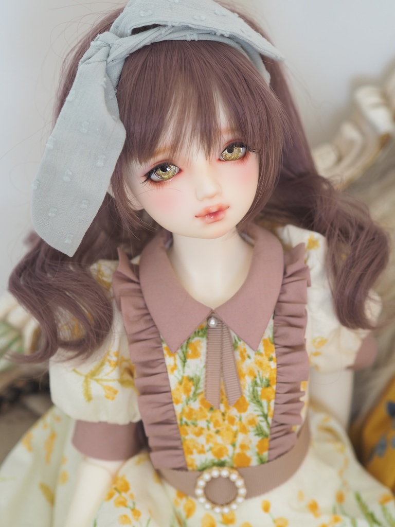 19mm/10.5mm ブラウン×ゴールド+金箔 ジェムタイプ 七宝グラスアイ