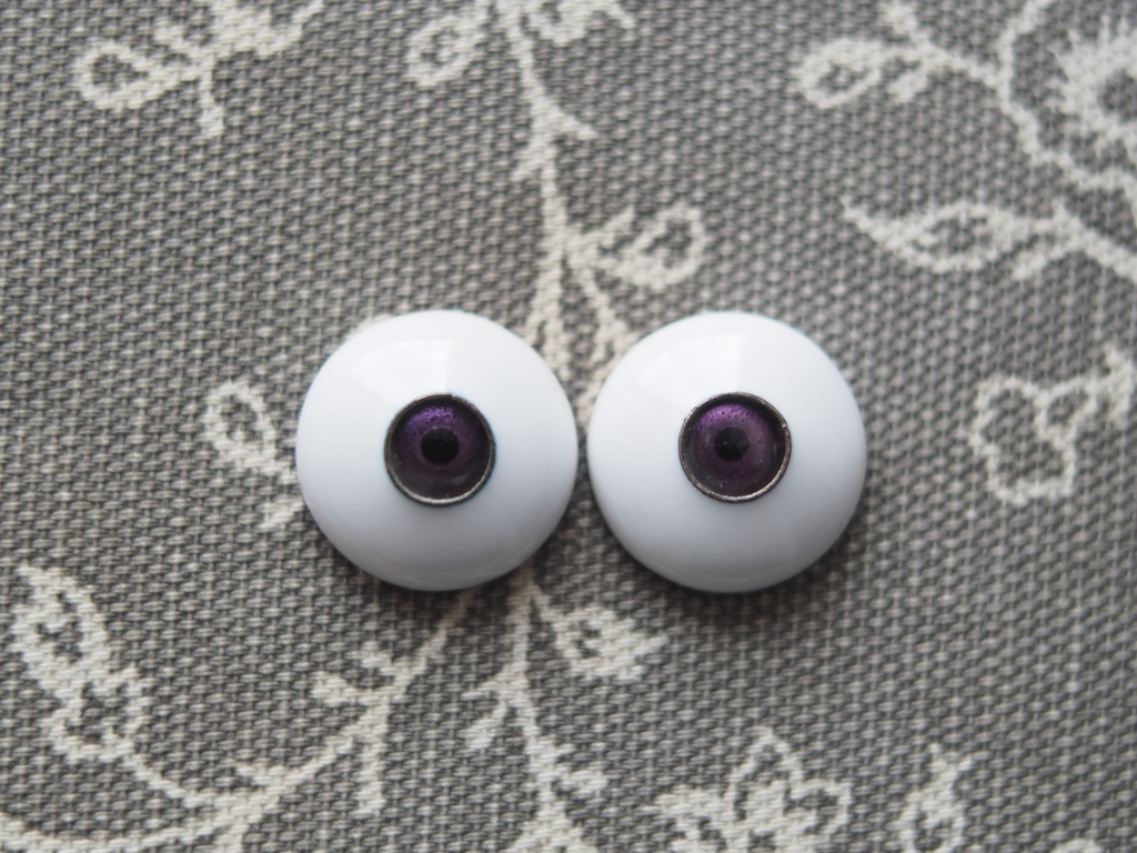 18mm/7mm 小虹彩紫カッパータイプ 七宝グラスアイ