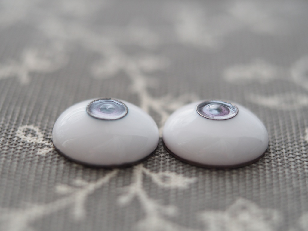 18mm/7mm 小虹彩紫カッパータイプ 七宝グラスアイ