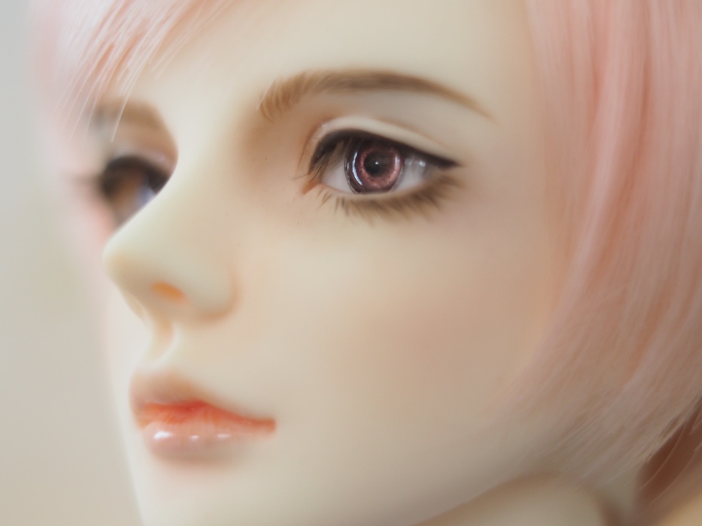 18mm/6mm 小虹彩赤紫系カッパータイプ 七宝グラスアイ