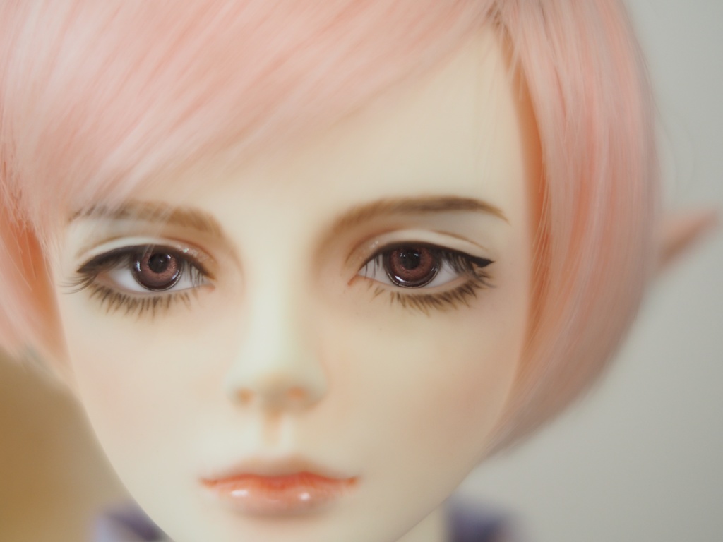 18mm/6mm 小虹彩赤紫系カッパータイプ 七宝グラスアイ